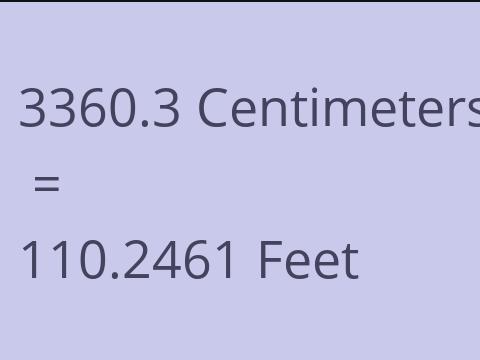 3360.3 CM TO FEET