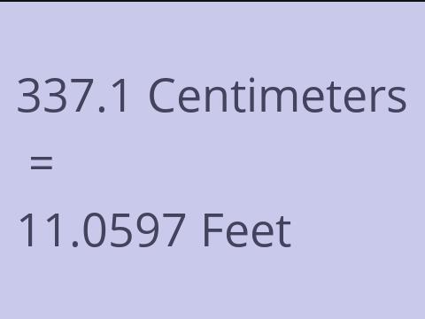 337.1 CM TO FEET