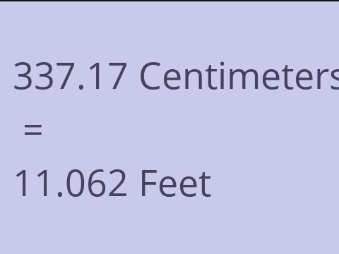 337.17 CM TO FEET