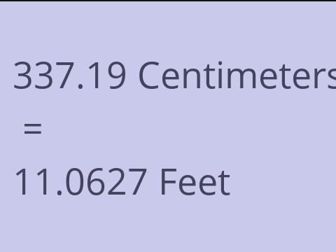 337.19 CM TO FEET