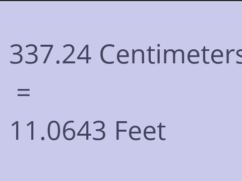 337.24 CM TO FEET