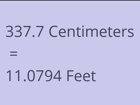 337.7 CM TO FEET