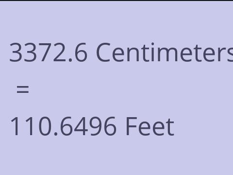 3372.6 CM TO FEET