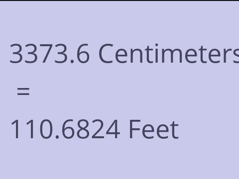 3373.6 CM TO FEET
