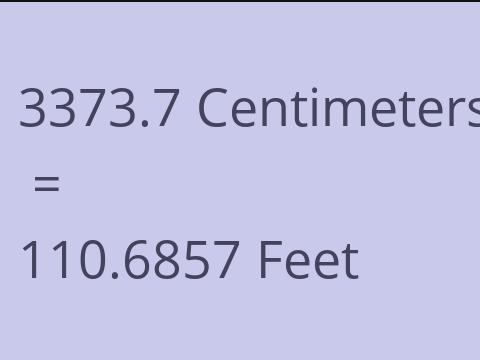 3373.7 CM TO FEET