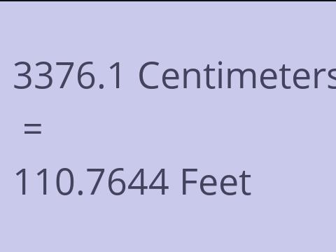 3376.1 CM TO FEET