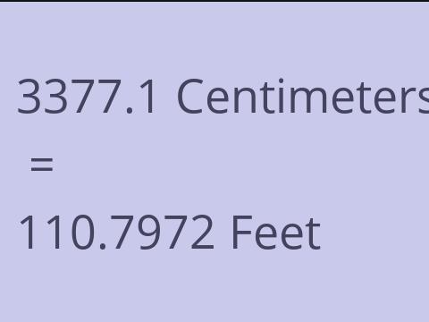 3377.1 CM TO FEET