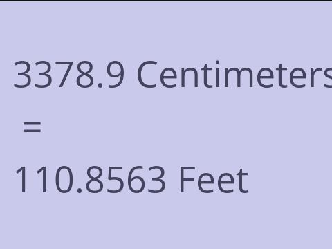 3378.9 CM TO FEET