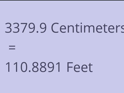 3379.9 CM TO FEET
