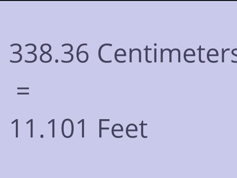 338.36 CM TO FEET