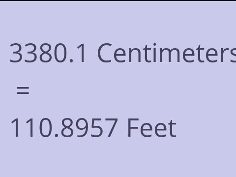 3380.1 CM TO FEET