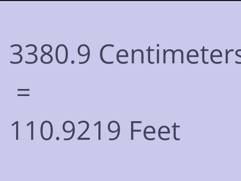 3380.9 CM TO FEET