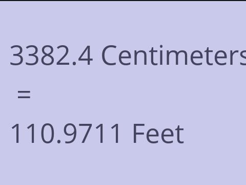 3382.4 CM TO FEET