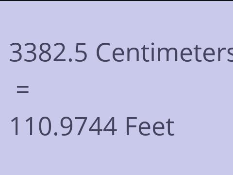 3382.5 CM TO FEET