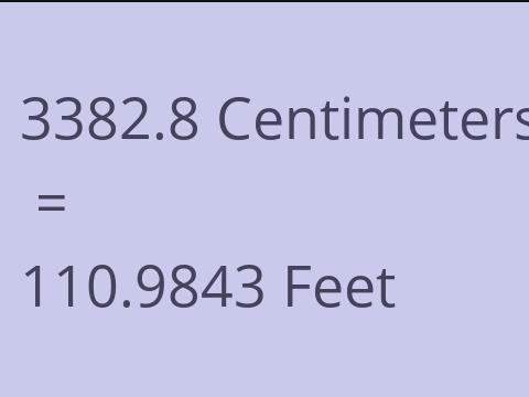3382.8 CM TO FEET