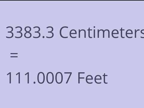 3383.3 CM TO FEET