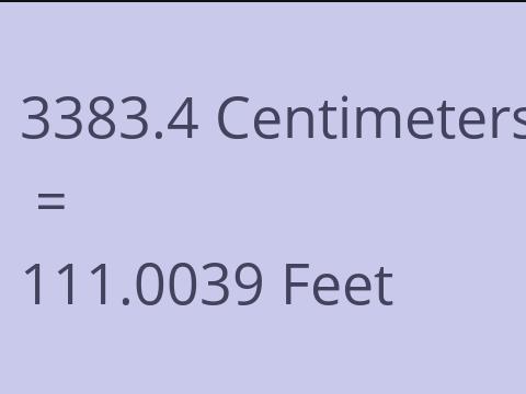 3383.4 CM TO FEET