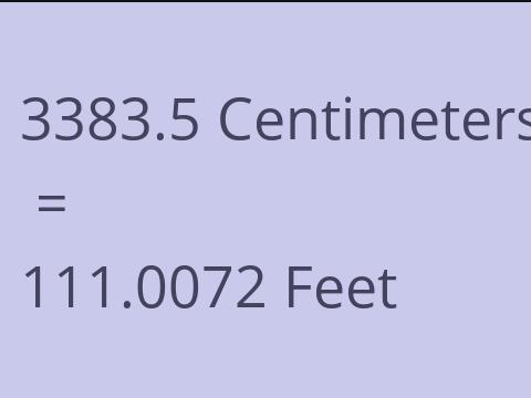 3383.5 CM TO FEET