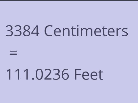 3384 CM TO FEET