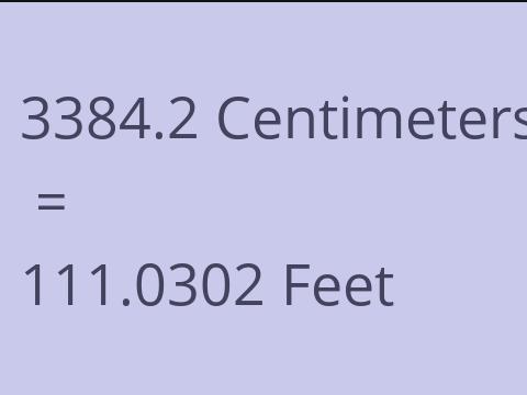 3384.2 CM TO FEET