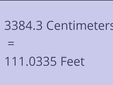 3384.3 CM TO FEET