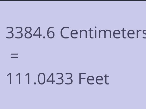 3384.6 CM TO FEET