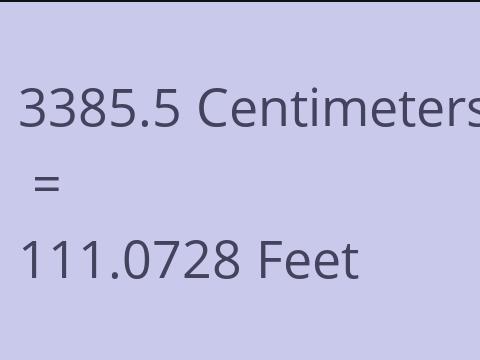 3385.5 CM TO FEET