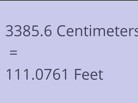3385.6 CM TO FEET