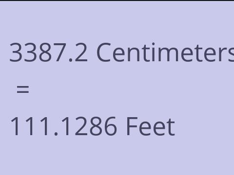 3387.2 CM TO FEET
