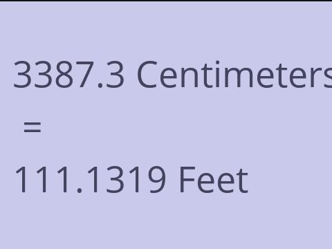 3387.3 CM TO FEET