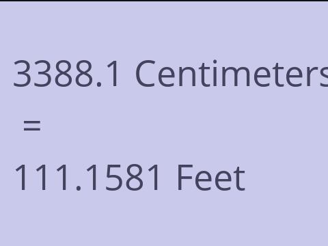 3388.1 CM TO FEET