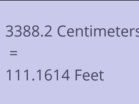 3388.2 CM TO FEET