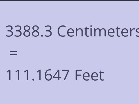 3388.3 CM TO FEET