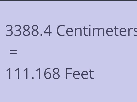 3388.4 CM TO FEET