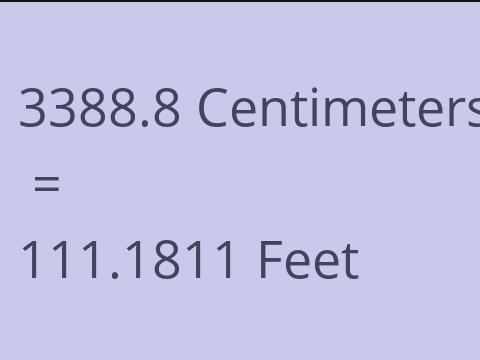3388.8 CM TO FEET