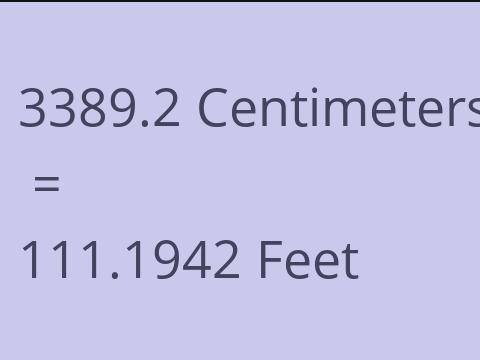 3389.2 CM TO FEET
