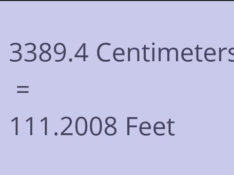 3389.4 CM TO FEET