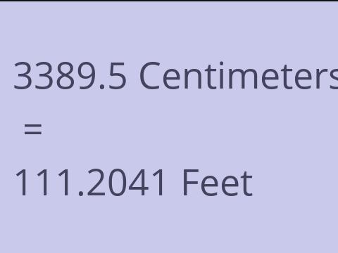 3389.5 CM TO FEET