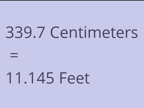 339.7 CM TO FEET