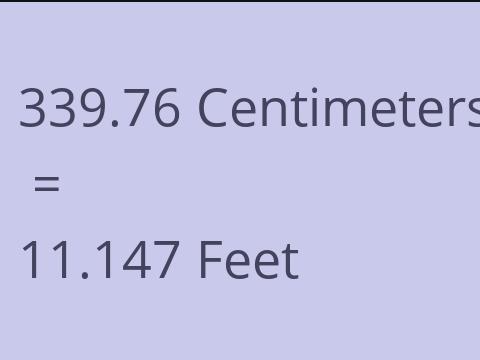 339.76 CM TO FEET