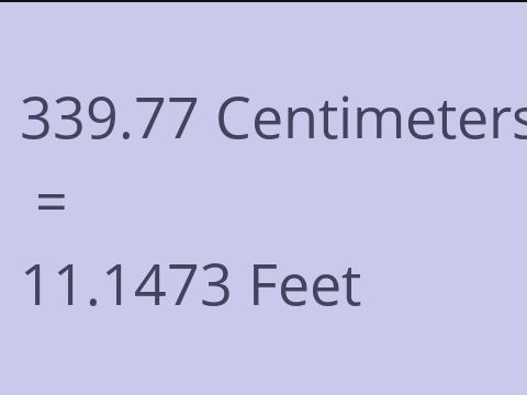 339.77 CM TO FEET