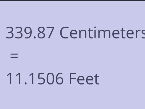 339.87 CM TO FEET