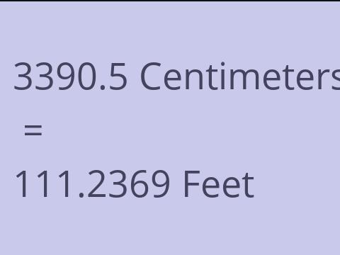 3390.5 CM TO FEET