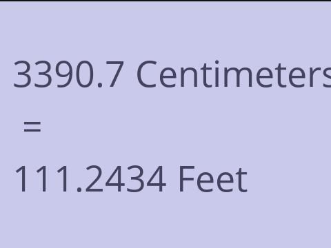 3390.7 CM TO FEET