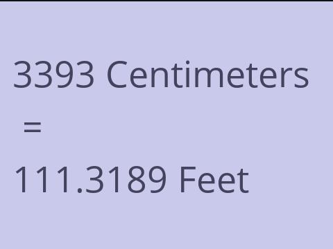3393 CM TO FEET