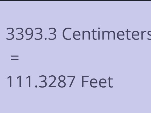 3393.3 CM TO FEET