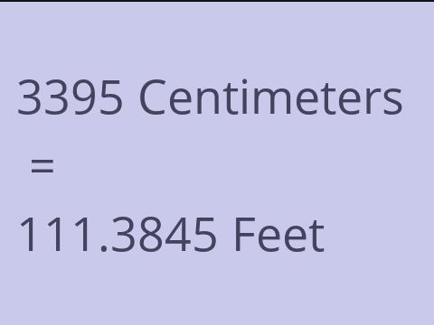 3395 CM TO FEET