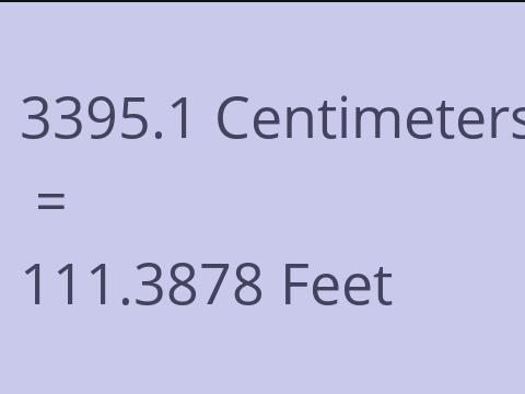 3395.1 CM TO FEET