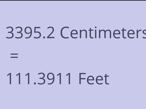 3395.2 CM TO FEET