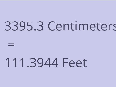 3395.3 CM TO FEET